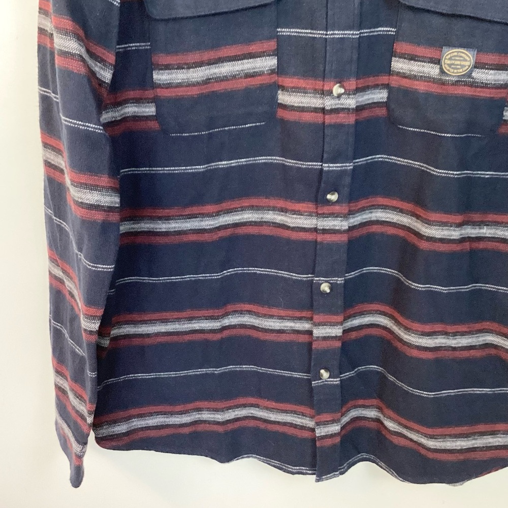 Nwt Rip Curl Steamzee Striped Button Up Flannel S… - image 4